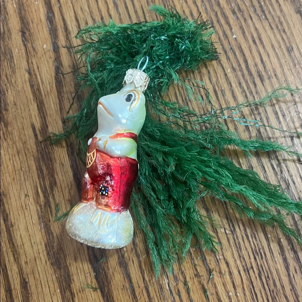 Vintage Christopher Radko froggy child Christmas ornament